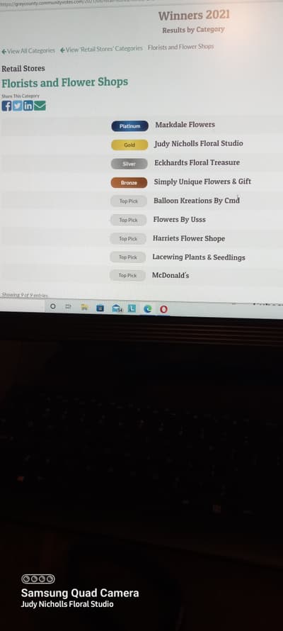 Card Image - Judy Nicholls Floral Studio